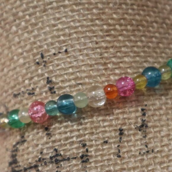 CANDY GLASS CHOKER Necklace Crackled Kawaii Neon Statement Bright Summer - Picture 1 of 5